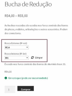 Loja Virtual ALU-CEK Produtos Variáveis Loja Virtual ALU-CEK Produtos Variáveis