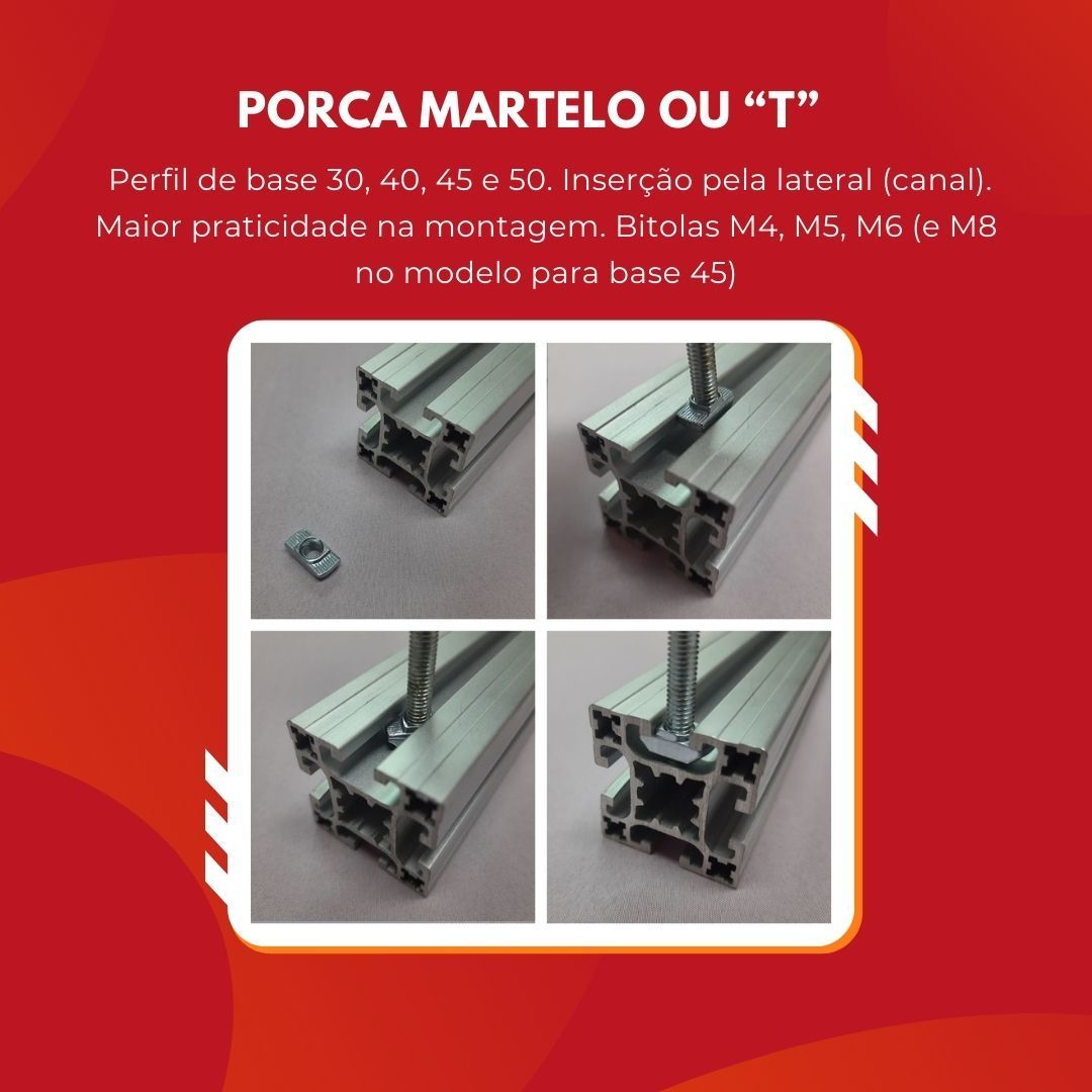 Porca Martelo ou T Porca Martelo ou T