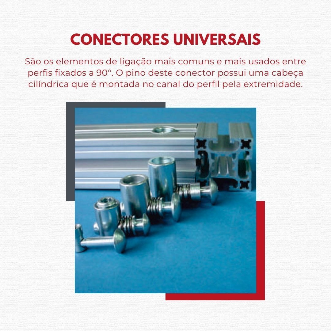 Conector Universal de Perfil de Aluminio