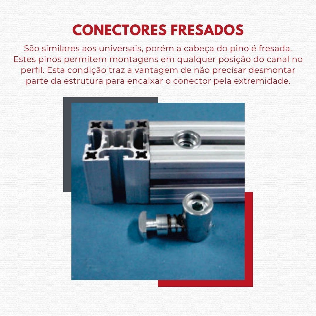 Conector Fresado de Perfil de Aluminio