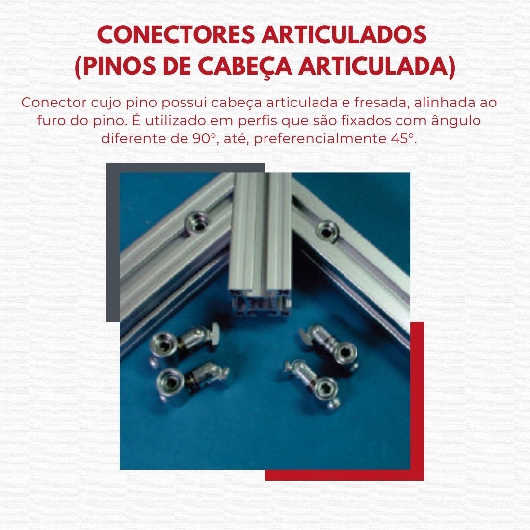 Conector Articulado de Perfil de Aluminio